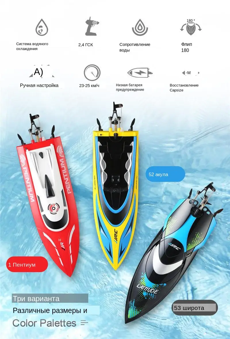 JJRC S1 Pentium/S2 Shark/S3 широта 2,4 ГГц 2CH 25 км/ч высокоскоростной мини гоночный Радиоуправляемый катер RTR игрушки с дистанционным управлением