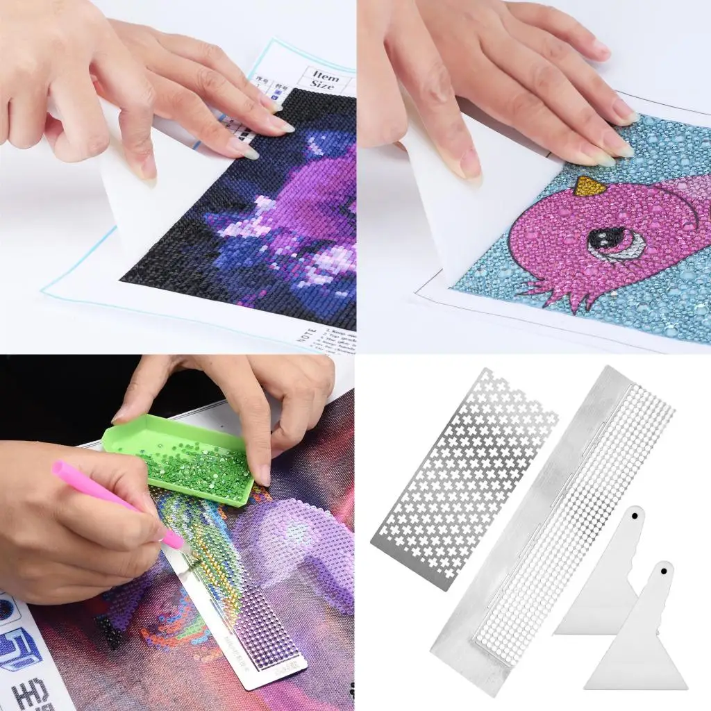 3Pcs/set Diamond 5D Diamond Painting Kits Pressing Repair Accessories Include Diamond Painting Roller Diamond Painting Fix Tool