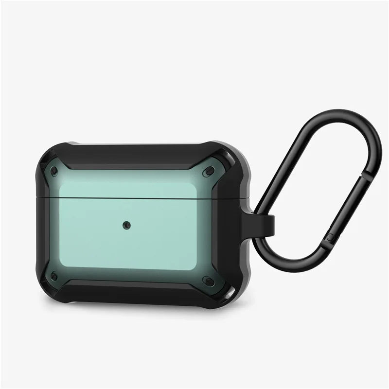 

Heavy Shockproof Bluetooth Earphone Case for Airpods Pro Silicone Case for Airpods Pro Protective Cover Keychain Armor Funda