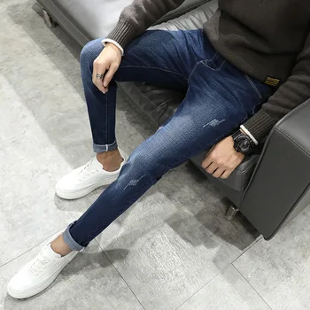 

Vatican walter FW5004 men jeans new han edition cultivate morality type bound feet joker men's trousers