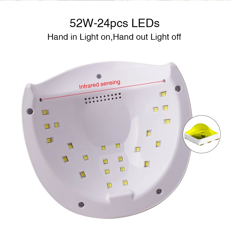 NOQ SUN4S Plus ультрафиолетовая лампа для ногтей Max48W УФ светодиодный для маникюра 24 шарика Сушилка для ногтей профессиональный Гель-лак