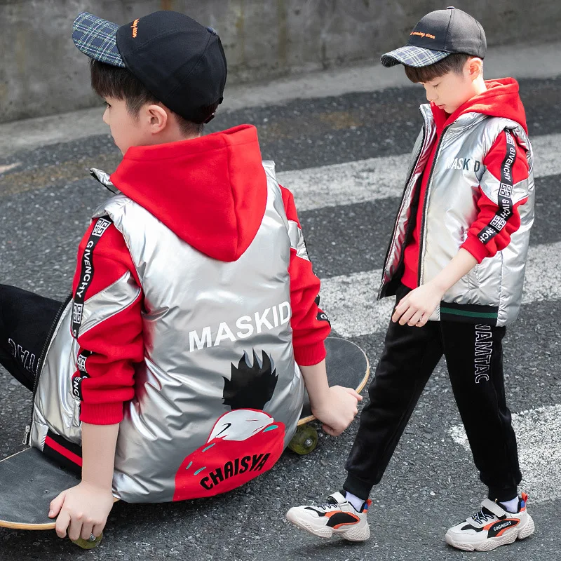 Kinderkleding Set Baby Meisje jongens kids Kleding Pak Voor kinderen jongens herfst winter Warm Hooded 3PCS Vest jas broek 3-13 Jaar Kinderkleding Set Baby Meisje jongens kids Kleding Pak Voor kinderen jongens herfst winter Warm Hooded 3PCS Vest jas broek 3-13 Jaar
