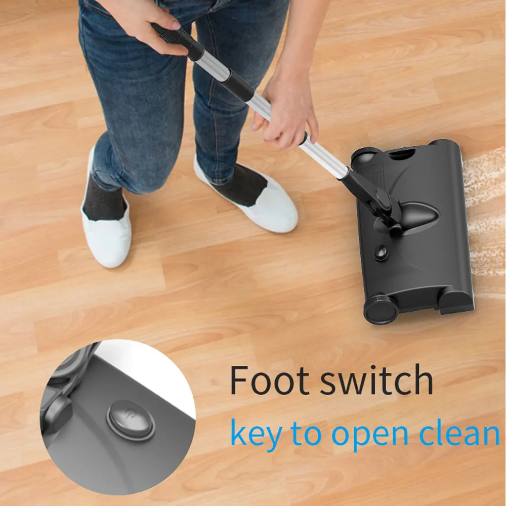  Hand Push Sweeper Floor Sweeper Clean Sweep Machine Creative 1200MAH ABS Mops Cleaner Cleaning Tool