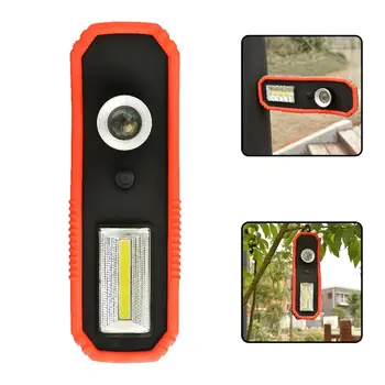 

2 Modes Portable Mini LED Rechargeable Flashlight Work Light Lamp with Hook