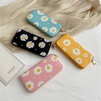 

New little Daisy Women's wallet purse fashion zipper hand bag long wallet mobile phone bag zero wallet
