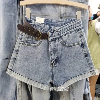 

Retro Denim Shorts Women's 2020 Spring and Summer New Slimming High-waisted Loose Hot Pants Black Jeans Shorts Girls Lady Shorts