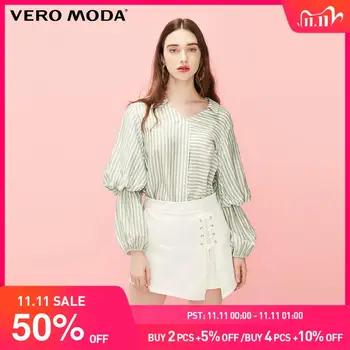 

Vero Moda Women's Balloon Sleeves Stripe Chiffon Shirt | 319151504