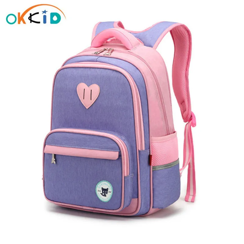 Student Backpack Schoolbag Primary OKKID Kawaii Bookbag Girl Kids Child Cute for New-Year