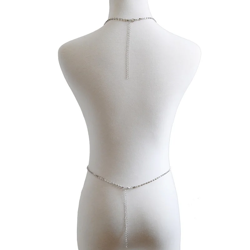 Joyeria de la cadena del cuerpo del Стразы completo de la manera para las mujeres ounico Flash brillante cristal del sexo suj