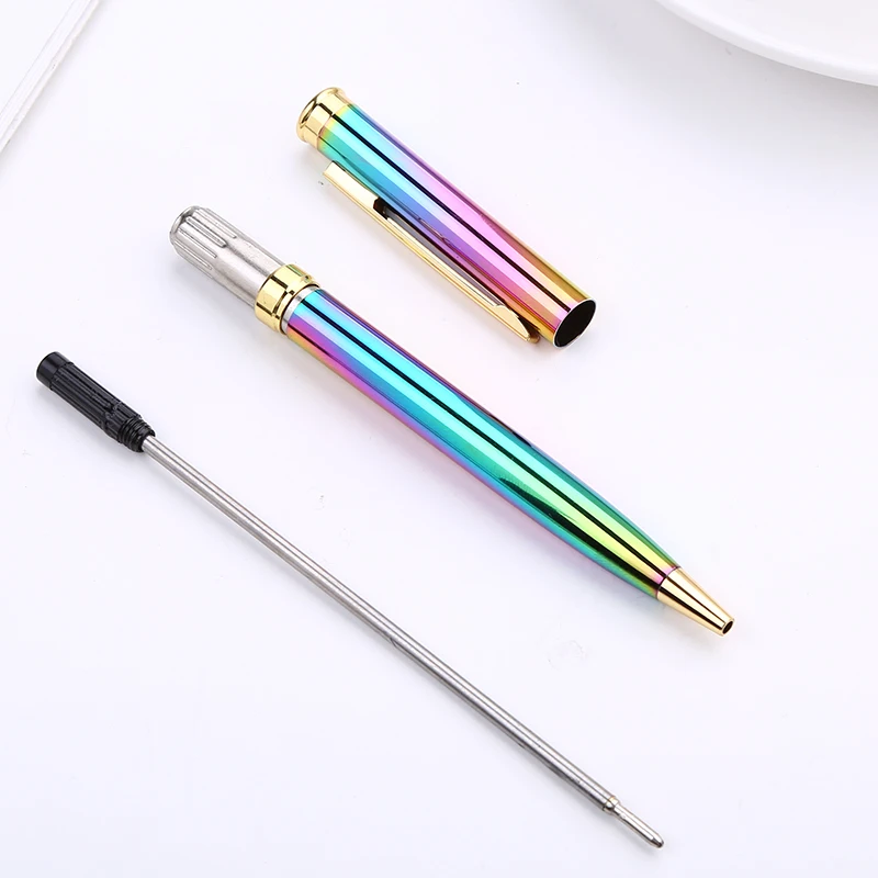 Шариковая ручка с металлическим покрытием, индивидуальный логотип, роскошная деловая, школьная, офисная, персонализированная ручка для письма, вращающаяся шариковая ручка sterierymet