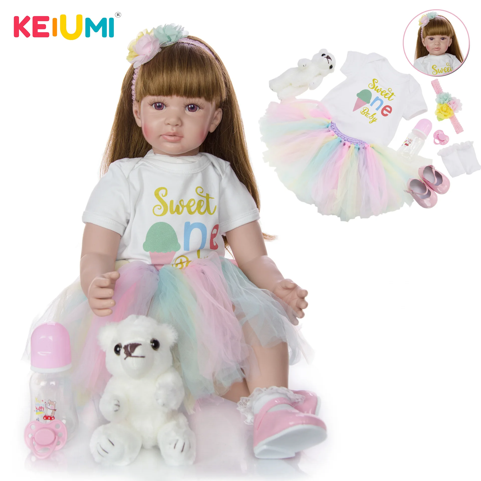  Keiumi 24-Inch Reborn Baby Doll Reborn Baby Cloth Body Model Infant AliExpress New Style