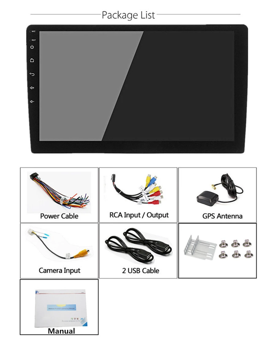  Ultra-thin 2DIN Universal Android 9.1 Car navigation 9