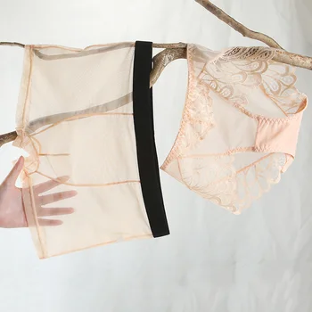 

DENNYLITER 2020 Cool Transparent Lace Couple Panties Breathable Mesh Temptation Boxershorts Men Underwear Women Lovers Underwear