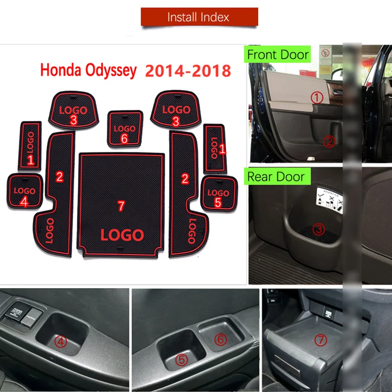 Защитный щит от грязи для Honda Odyssey RC1 RC2 JDM модель подложки затворный слот подставка Нескользящая ткань с ромбовидным рисунком