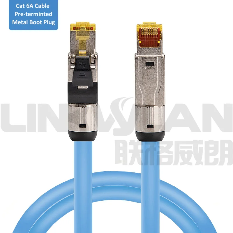 Cabo de Rede Ethernet Rj45 Cat8 Cat7 Cat6a Cabo Pré-terminado Pré-montado Cabos de computador e conectores - Imagem 3