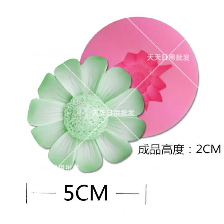 Роза цветок ромашка Мягкие силиконовые формы помадка шоколадный торт украшения инструмент Полимерная Глина Воск эпоксидная смола, форма для ювелирных изделий - Цвет: Flower-3745