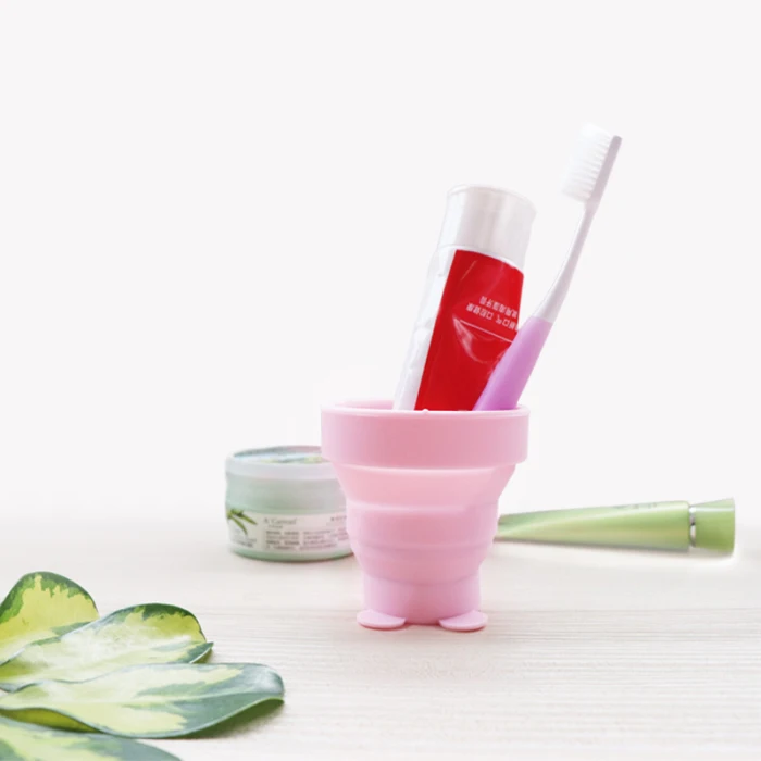 Cute Pet Silicone Folding Cup Portable Retractable Outdoor Travel Wash Cup MYDING