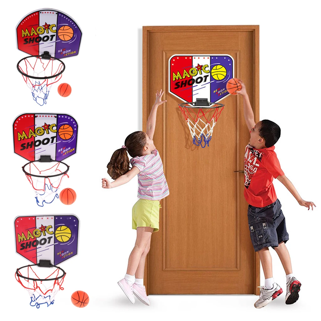 Prettyia Mini Basketball Set Portable Basket Ball Hoop For All Age 30x23.5cm 