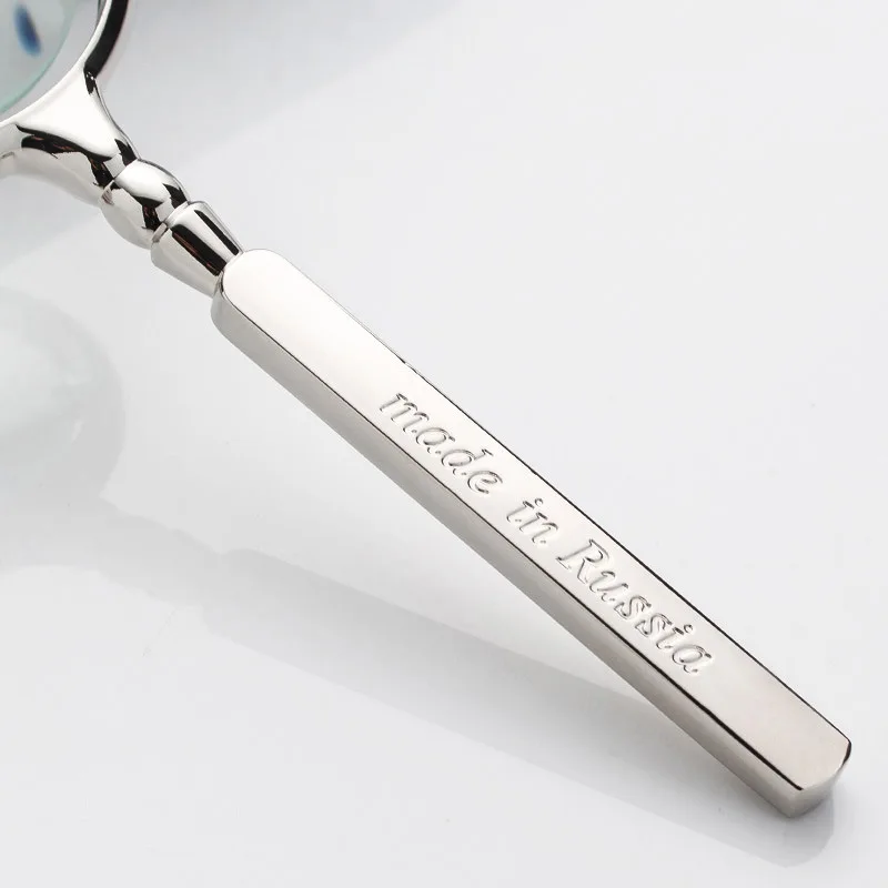 60mm classic Russian 8 times antique antique metal crafts reading gift glass handheld magnifying glass 60mm classic Russian 8 times antique antique metal crafts reading gift glass handheld magnifying glass