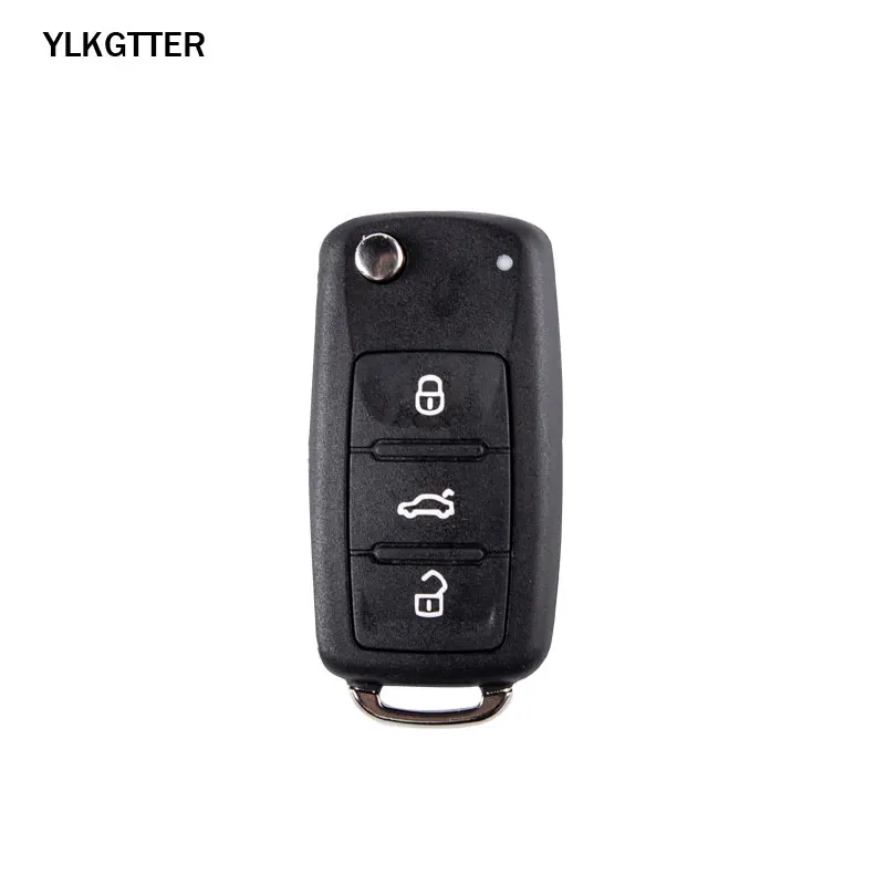 YLKGTTER дистанционный ключ подходит для VW/Volkswagen Caddy Eos Golf 4 Beetle Polo Up Tiguan Touran с ID48 чипом 5K0837202AD 434 МГц - Цвет: Черный