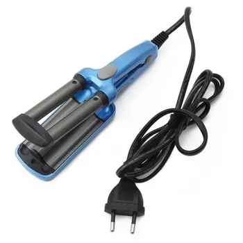 

Mini Ceramic Hair Crimper Fast Curler Curling Iron Tongue Waving Wand Roller Salon Triple Barrel Hair Styling Tools