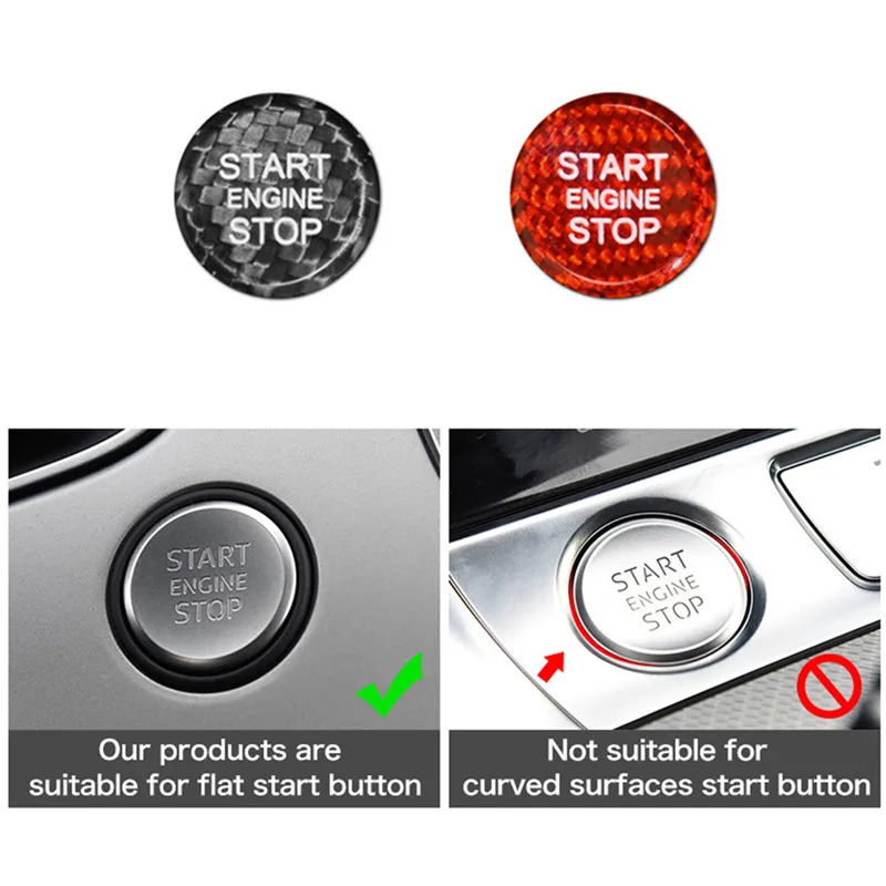 Download Car Interior Ignition Switch Sticker Carbon Fiber Car One Click Engine Start Stop Button Sticker Cover Trim For Audi Car Stickers Aliexpress