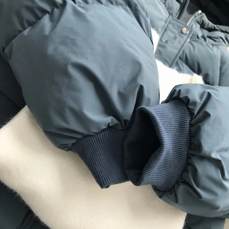 Короткое женское пальто зимнее Новое плотное теплое пальто женское пальто однотонное повседневное хлопковое пальто с капюшоном женская одежда