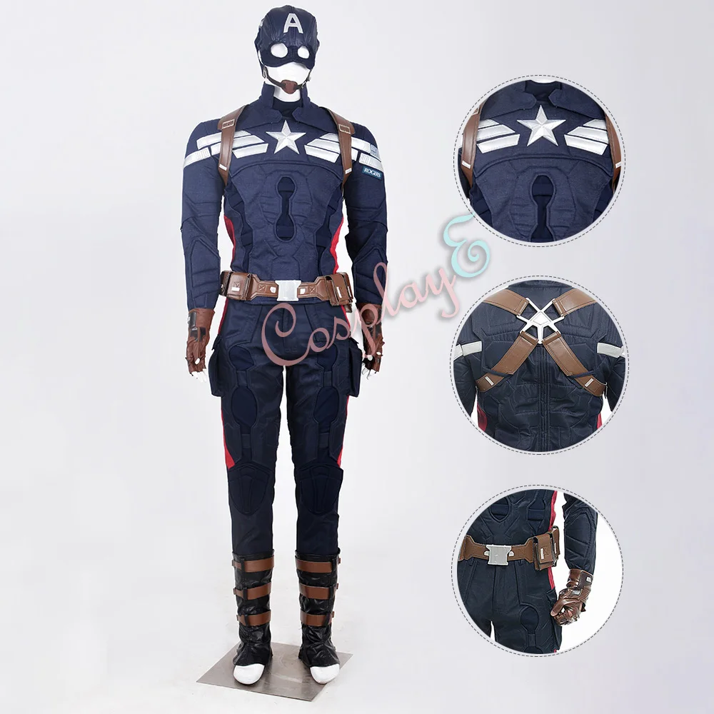 

Captain America Costume Captain America: The Winter Soldier Cosplay Steve Rogers Full Set