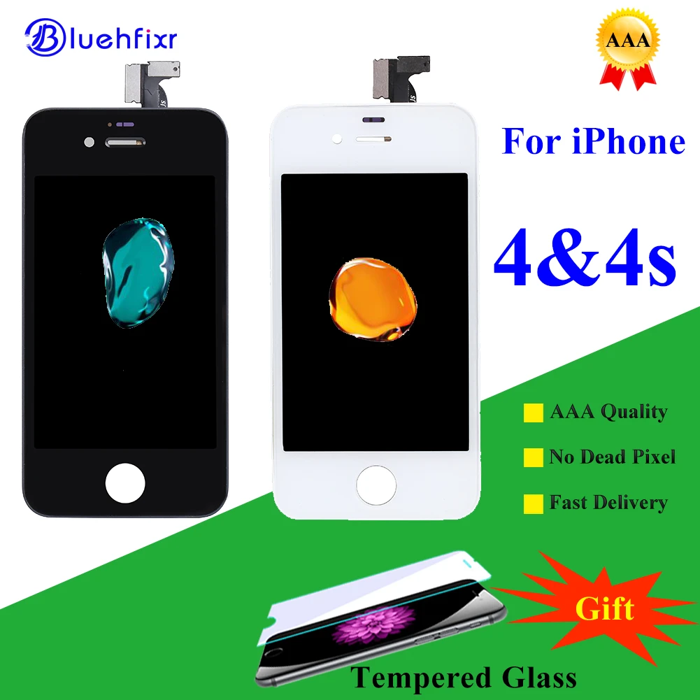 AAA HD качество для iPhone 4S 4 5C 5S SE ЖК-дисплей сенсорный экран белый черный 6 6S 7 8 Plus X