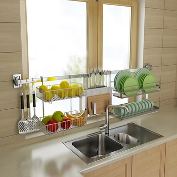 

Kitchen shelves, wall-mounted windowsills, non-perforated sinks, drainage racks, dish racks