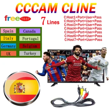 

7 Lines Spain Germany Cccam cline for 2 year Europe CCCAM Spain Portugal Poland Stable for DVB-S2 Satellite Receiver Receptor