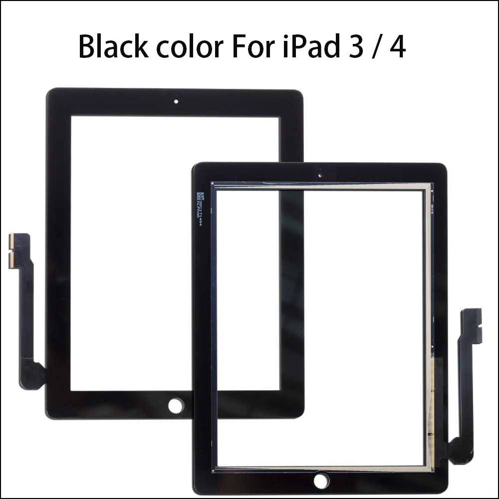 Touch screen panel Ipad touch screen glass panel Ipad touch screen panel Ipad touch screen glass Touch Screen For iPad 3/4 A1416 A1430 A1403 A1458 Digitizer Sensor Glass Panel With Middle Frame+Tools+Tempered Glass+Adhesive 1Pcs