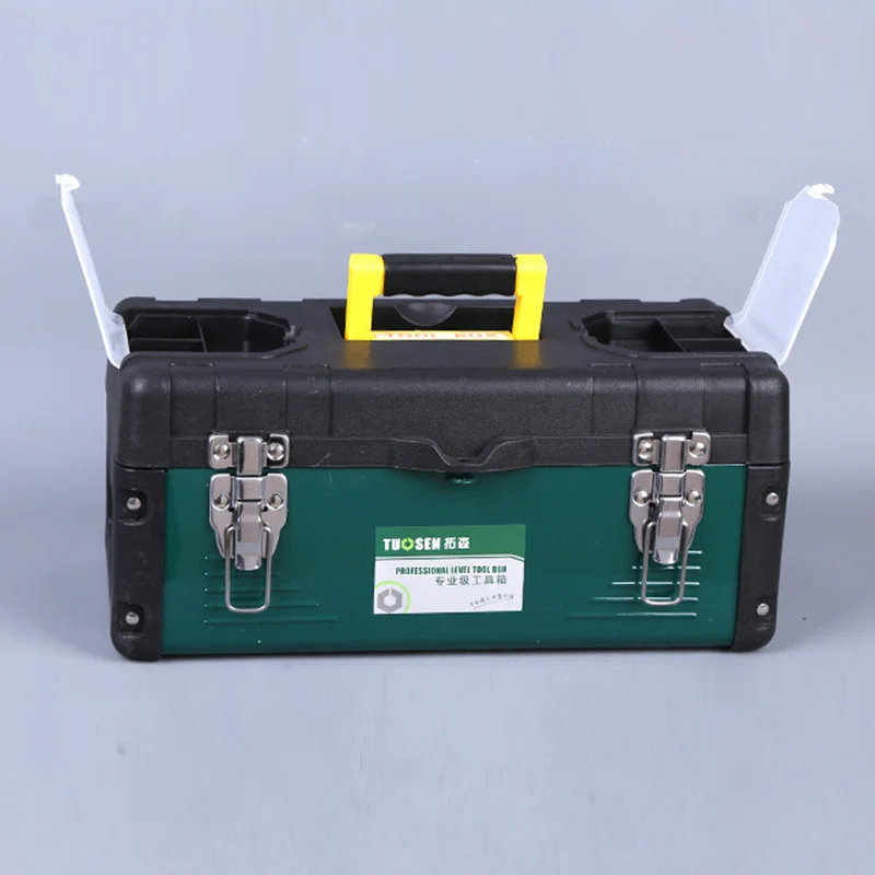 

1 Piece Tool Box 14"17"19 Inches Toolbox Handset Toolboxes Plastic Iron Toolbox Pressure Resistant Toolbox