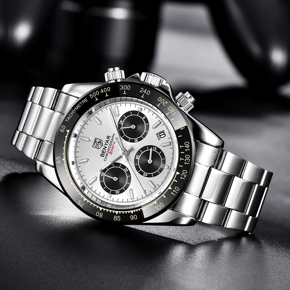 Luxury Brand Chronograph Waterproof Stainless Steel Male Sport Watches