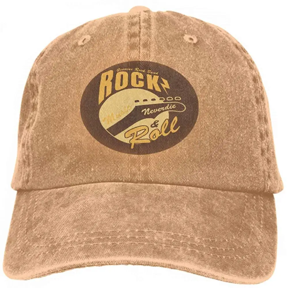 Унисекс сетчатая шляпа бейсболки для взрослых Солнцезащитная Шляпа Snapback Кепка рок-ролл графический дизайн песочный цвет