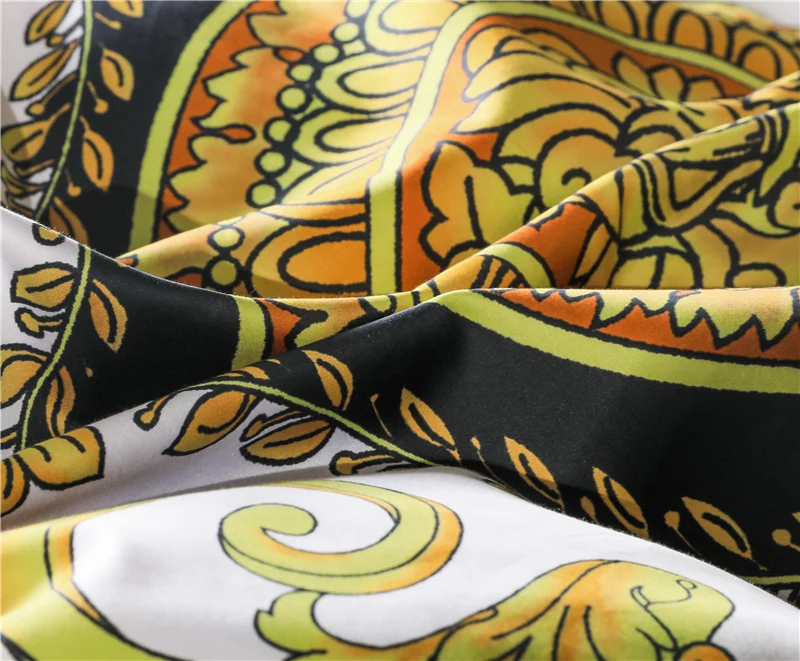 Luxury Egypt Cotton Classic Bedding Set Silky Duvet Cover Sets Bed Sheet Pillowcases Queen King Size 4Pcs Square Cushions
