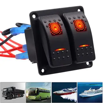 

Universal Car RV Yacht Ignition Combination 2-Way Power Panel Rocker Switch