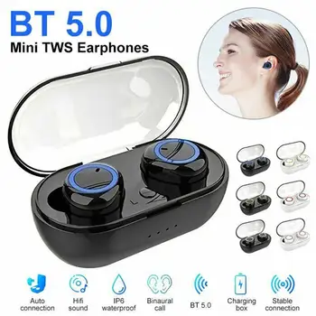 

Bluetooth 5.0 Touch Wireless Headset Stereo Sports Waterproof Headphones For IOS Android