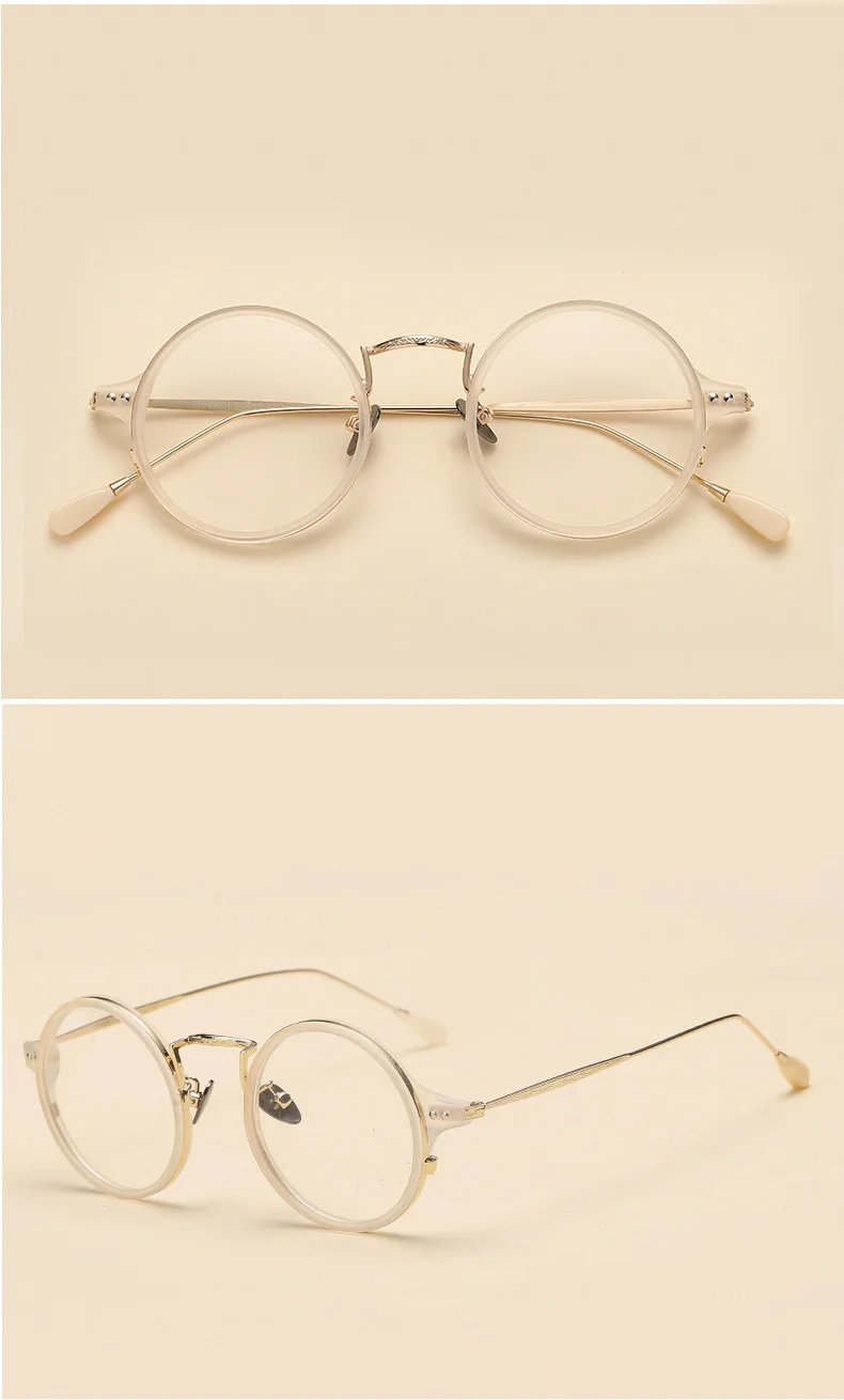 TR90 оправа для очков, мужские винтажные круглые очки по рецепту, женские оптические очки для близорукости, ретро очки с прозрачными линзами, корейские