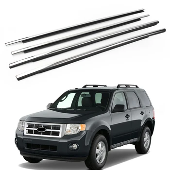 

4pcs Weatherstrip Window Moulding Trim For Ford Escape Kuga Car Window Seal Belt Molding Trims 2000-2002 2003 2004 2005-2012