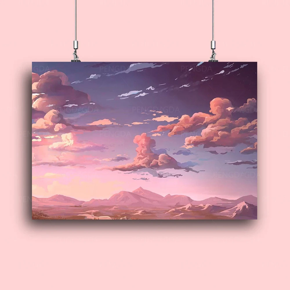 Pintura em tela arte da parede hd impresso 5 peças vermelho voando  guarda-chuva cartaz modular anime menina floresta cenário decoração casa  quadro - AliExpress