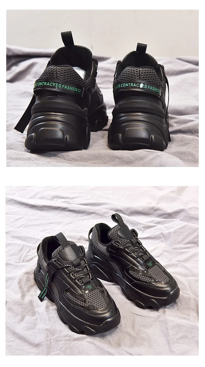 TKN/Женская обувь на платформе; коллекция года; Повседневная обувь из сетчатого материала; женская обувь для папы; дышащие повседневные женские кроссовки на толстой подошве с перекрестной шнуровкой; 1996