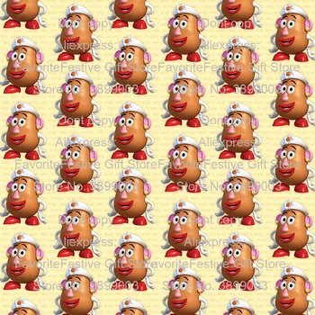 

Forky Woody Bunny Alien Buzz Lightyear Potato Head sewing Throws kids handmade t shirt dress Background kawaii cartoon Cloth