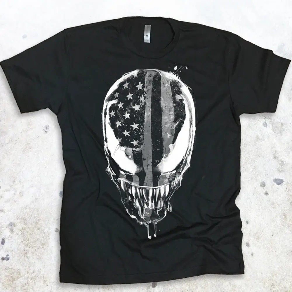 Venom Мужская футболка с графическим рисунком американский флаг США