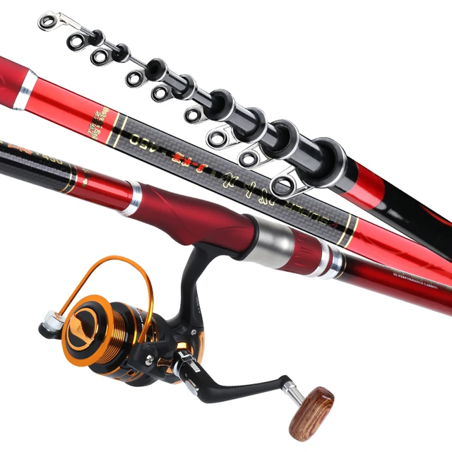 Carbon Fiber 3.6M 4.5M 5.4M 6.3M 7.2M Rock Fishing Rod M Power Super Hard Telescopic  Fishing Rod Carp Feeder Rod Vara De Pesca - AliExpress