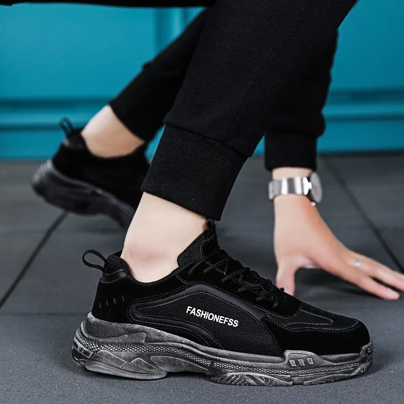 

2019 Summer Breathable Sport Sneakers Korean-style Versatile Mesh Shoes Men Casual Dad Shoes