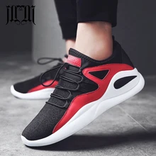 MumuEli/Повседневная прогулочная обувь с эластичным ремешком черного и красного цвета; Модные дышащие брендовые кроссовки; спортивные ; Дизайнерские мужские кроссовки; 903