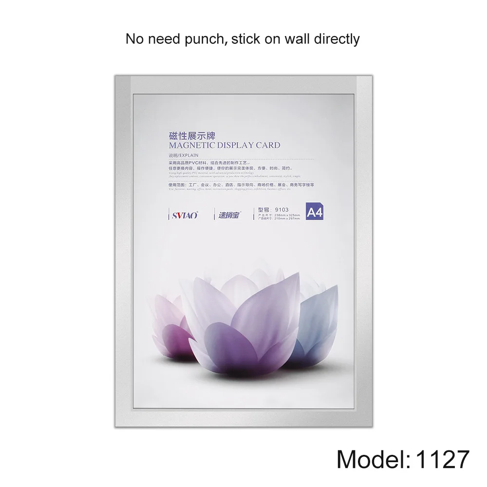 Настенный клейкий ПВХ Сертификат документ дисплей рамка Плакат реклама вывеска бумага Презентация Доска - Цвет: A4 (297X210MM)