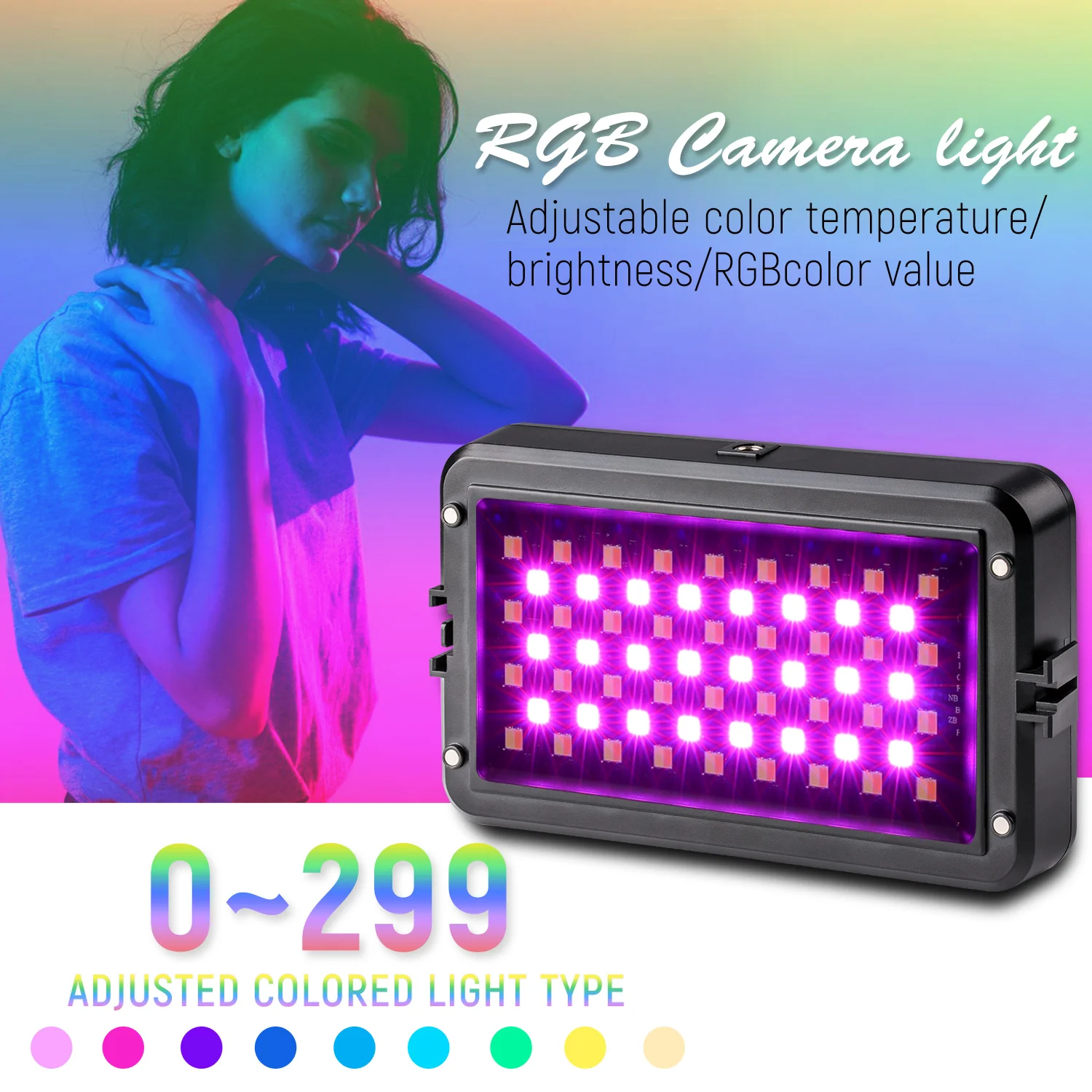 VILTROX RB10 RGB светодиодный светильник для видео полноцветный+ аккумулятор+ зарядное устройство, 2500-8500 K, светильник с регулируемой яркостью для DSLR камеры фотостудии
