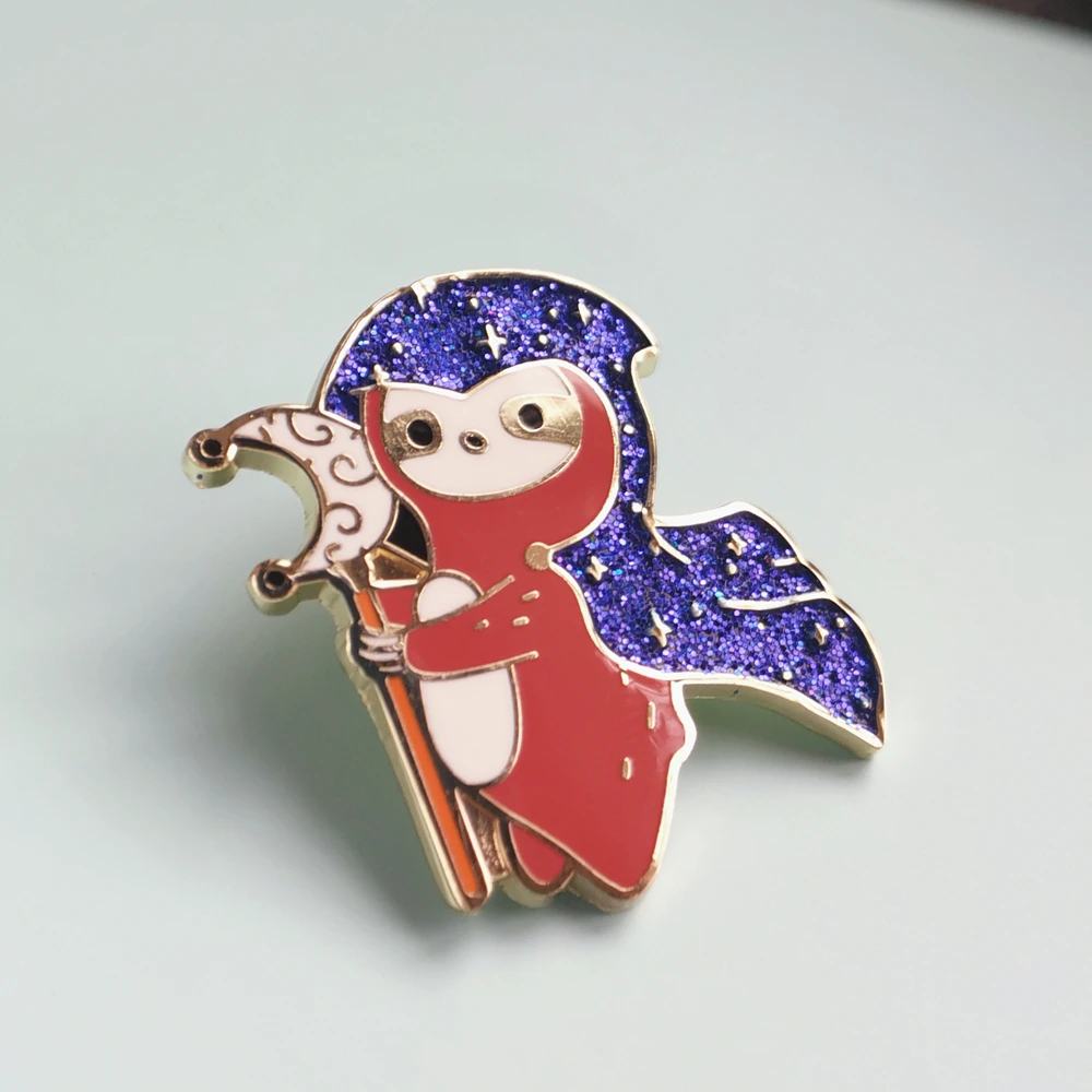 Блеск маг маска ленивого твердым эмалиевым покрытием Pin Подземелья и Dragonss
